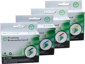 Green Project E-T1261(4)PK Black and Colors Compatible Epson E-T1261 Ink Cartridge 4 Pack Green Project E-T1261(4)PK Black and Colors Compatible Epson E-T1261 Ink Cartridge 4 Pack