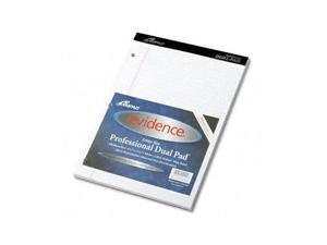 Ampad 20-244 Evidence Dual Ruled Pad, Legal/Wide Rule, 8-1/2 x 11-3/4, White, 100 Sheets