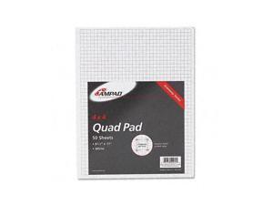 Ampad 22-030C 15lb Quadrille Pad w/4 Squares/Inch, Letter, White, 1 50-Sheet Pad/Pack Ampad 22-030C 15lb Quadrille Pad w/4 Squares/Inch, Letter, White, 1 50-Sheet Pad/Pack