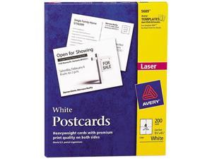 Avery Postcards, Uncoated, Two-Sided Printing, 4 x 6, 100 Cards (5389)