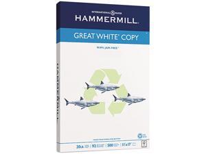 Hammermill 86750 Great White Recycled Copy Paper, 92 Brightness, 20lb, 11 x 17, 500 Sheets/Ream Hammermill 86750 Great White Recycled Copy Paper, 92 Brightness, 20lb, 11 x 17, 500 Sheets/Ream