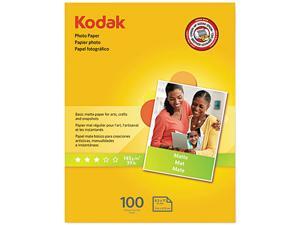 Kodak 8318164 Photo Paper, Matte, 7 mil, 8-1/2 x 11, 100 Sheets/Pack Kodak 8318164 Photo Paper, Matte, 7 mil, 8-1/2 x 11, 100 Sheets/Pack