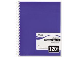 Mead 06710 Spiral Bound Notebook, College Rule, 8-1/2 x 11, White, 120 Sheets/Pad