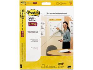 Post-it Easel Pads 566 Self-Stick Wall Easel Pad, Blank, 20 x 23, White, 4 20-Sheet Pads/Carton