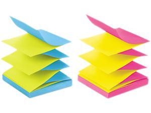 Post-it Pop-up Notes R330-U-ALT Pop-Up Refills, 3 x 3, 4 Alternating Ultra Colors, 12 100-Sheet Pads/Pack