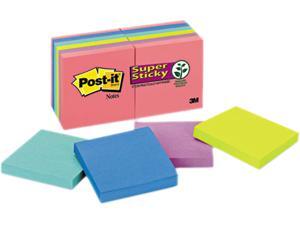 Post-it Notes Super Sticky 654-12SSUC Super Sticky Notes, 3 x 3, Five Jewel Pop Colors, 12 90-Sheet Pads/Pack Post-it Notes Super Sticky 654-12SSUC Super Sticky Notes, 3 x 3, Five Jewel Pop Colors, 12 90-Sheet Pads/Pack
