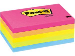 Post-it Notes 655-5PK Original Pads in Neon Colors, 3 x 5, Five Neon Colors, 5 100-Sheet Pads/Pack