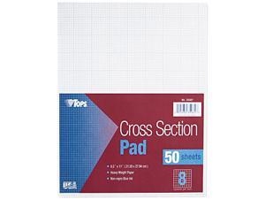 Tops 35081 Section Pads, 8 Squares, Quadrille Rule, Letter, White, 50 Sheets/Pad Tops 35081 Section Pads, 8 Squares, Quadrille Rule, Letter, White, 50 Sheets/Pad