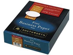 Southworth 403CR 25% Cotton Business Paper, 20 lbs., 8-1/2 x 11, White w/Red Rules, 500/Box