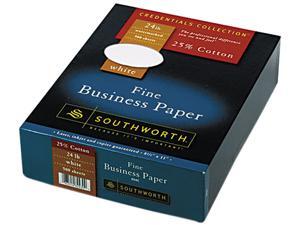 Southworth 404C 25% Cotton Business Paper, 24 lbs., 8-1/2 x 11, White, 500/Box Southworth 404C 25% Cotton Business Paper, 24 lbs., 8-1/2 x 11, White, 500/Box