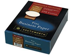 Southworth 404NC 25% Cotton Business Paper, 24 lbs., 8-1/2 x 11, Natural, 500/Box