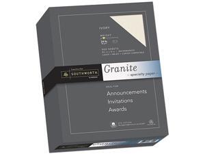 Southworth 934C Granite Specialty Paper, 24 lbs., 8-1/2 x 11, Ivory, 500/Box Southworth 934C Granite Specialty Paper, 24 lbs., 8-1/2 x 11, Ivory, 500/Box
