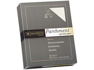 Southworth 984C Parchment Specialty Paper, 24 lbs., 8-1/2 x 11, Ivory, 500/Box Southworth 984C Parchment Specialty Paper, 24 lbs., 8-1/2 x 11, Ivory, 500/Box