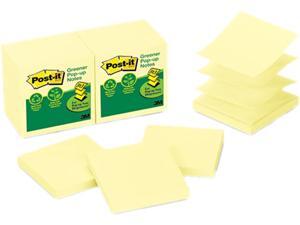 Post-it Recycled Pop-Up Notes Refill, 3 x 3, Canary YW,100 Sheets/Pad, 12 Pads/Pack Post-it Recycled Pop-Up Notes Refill, 3 x 3, Canary YW,100 Sheets/Pad, 12 Pads/Pack
