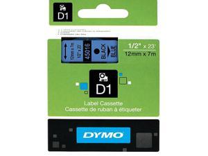 DYMO D1 12mm x7m 45016 COMPATIBLE TAPE BLACK BLUE ½” x 23’ STANDARD 