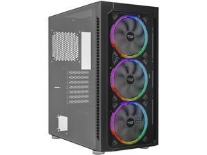 darkFlash GALE DF140 Black ATX Mid Tower Gaming Computer Case Mesh Front Panel and Tempered Glass Side Panel With Three 140mm RGB Case Fans darkFlash GALE DF140 Black ATX Mid Tower Gaming Computer Case Mesh Front Panel and Tempered Glass Side Panel With Three 140mm RGB Case Fans