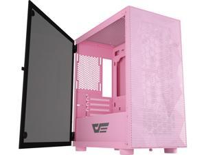 darkFlash DLM21 Pink MESH Micro ATX Mini ITX Tower MicroATX Black Computer Case with Door Opening Tempered Glass Side Panel & Mesh Front Panel darkFlash DLM21 Pink MESH Micro ATX Mini ITX Tower MicroATX Black Computer Case with Door Opening Tempered Glass Side Panel & Mesh Front Panel