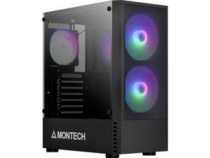 Montech X2 MESH Black ATX Mid-Tower Case/High Airflow, Fine Mesh Front Panel, Full Glass Side Panel
, Pre-Installed 2 x 140mm, 1 x 120 mm Rainbow Led Fans Montech X2 MESH Black ATX Mid-Tower Case/High Airflow, Fine Mesh Front Panel, Full Glass Side Panel
, Pre-Installed 2 x 140mm, 1 x 120 mm Rainbow Led Fans