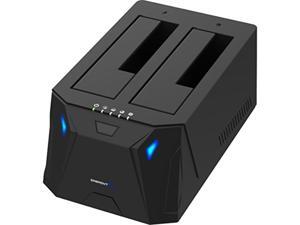 Sabrent USB 3.0 to SATA I/II/III Dual Bay External Hard Drive Docking Station for 2.5 or 3.5in HDD, SSD with Hard Drive Duplicator/Cloner Function (EC-HD2B) Sabrent USB 3.0 to SATA I/II/III Dual Bay External Hard Drive Docking Station for 2.5 or 3.5in HDD, SSD with Hard Drive Duplicator/Cloner Function (EC-HD2B)