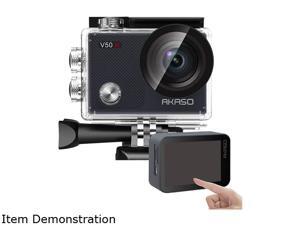 AKASO V50X Native 4K30fps WiFi Action Camera with EIS Touch Screen 4X Zoom Web Camera 131' Waterproof Camera Support External Mic Remote Control Sports Camera with Helmet Accessories Kit AKASO V50X Native 4K30fps WiFi Action Camera with EIS Touch Screen 4X Zoom Web Camera 131' Waterproof Camera Support External Mic Remote Control Sports Camera with Helmet Accessories Kit