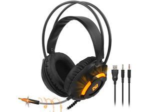 Ajazz AX120 Luminous Headset 3.5mm Audio USB Connector 50mm Surround Bass Sound Music Headphone Omnidirectional Microphone Soft Breathable Earmuffs Earphones for Computer Office Gaming Ajazz AX120 Luminous Headset 3.5mm Audio USB Connector 50mm Surround Bass Sound Music Headphone Omnidirectional Microphone Soft Breathable Earmuffs Earphones for Computer Office Gaming