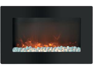 Cambridge Callisto CAM30WMEF-1BLK 30 In. Wall-Mount Electronic Fireplace with Flat Panel and Crystal Cambridge Callisto CAM30WMEF-1BLK 30 In. Wall-Mount Electronic Fireplace with Flat Panel and Crystal
