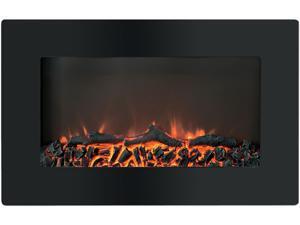 Cambridge Callisto CAM30WMEF-2BLK 30 In. Wall-Mount Electronic Fireplace with Flat-Panel and Realist Cambridge Callisto CAM30WMEF-2BLK 30 In. Wall-Mount Electronic Fireplace with Flat-Panel and Realist