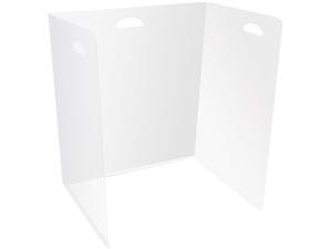Deflecto Lightweight Desktop Barriers Polypropylene Clear 10/Carton PSBPP Deflecto Lightweight Desktop Barriers Polypropylene Clear 10/Carton PSBPP