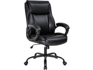 Office Chair Ergonomic Desk Chair PU Computer Chair with Lumbar Support Arms High Back Executive Leather Task Chair for Men(Black) Office Chair Ergonomic Desk Chair PU Computer Chair with Lumbar Support Arms High Back Executive Leather Task Chair for Men(Black)