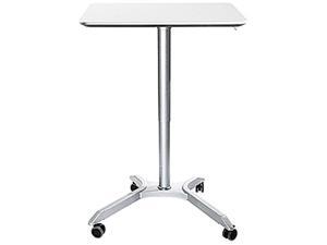 Seville Classics - OFF65801 - Seville AIRLIFT XL Sit-Stand Mobile Desk, White - White Rectangle Top - 28.10 Table Top
