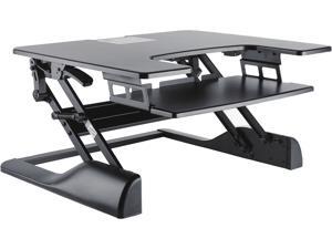 TygerClaw TYDS14013 Sit-Stand Desktop Workstation Stand (Black)