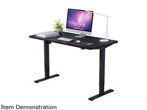 Flexispot Electric Height Adjustable Home Office Desk Stand Up Desk with Whole-Piece Black Desktop 48" x 30" Ergonomic 2-Button Controller Gaming Desk Flexispot Electric Height Adjustable Home Office Desk Stand Up Desk with Whole-Piece Black Desktop 48" x 30" Ergonomic 2-Button Controller Gaming Desk