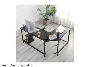 Golden Furniture L-Shaped Desk Computer Corner Desk, Home Desk, Home Office Desks with Moveable Shelf, Space-Saving, Easy to Assemble,Black Golden Furniture L-Shaped Desk Computer Corner Desk, Home Desk, Home Office Desks with Moveable Shelf, Space-Saving, Easy to Assemble,Black