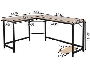 Golden Furniture L-Shaped Desk Computer Corner Desk, Home Desk, Home Office Desks with Moveable Shelf, Space-Saving, Easy to Assemble,Wood Color Golden Furniture L-Shaped Desk Computer Corner Desk, Home Desk, Home Office Desks with Moveable Shelf, Space-Saving, Easy to Assemble,Wood Color