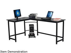 WayHope L-Shaped Desk Corner Computer Gaming Laptop Table PC Table Study Desk Workstation Home Office Black WayHope L-Shaped Desk Corner Computer Gaming Laptop Table PC Table Study Desk Workstation Home Office Black