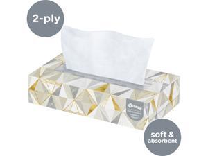 Flat Tissue Boxes 12 Boxes 125 Tissues Kleenex Professional Facial Tissue 