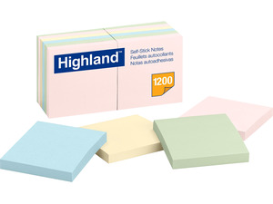 3M Highlands Assorted Plain Notepads