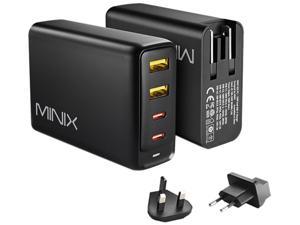 MINIX P2 , 100W GaNN charger with 2 *USB-C and 2 *USB 3.0