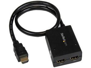 StarTech.com ST122HD4KU HDMI Splitter 1 In 2 Out - 4k 30Hz - 2 Port - Supports 3D video - Powered HDMI Splitter - HDMI Audio Splitter