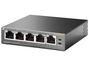 TP-Link 5 Port Fast Ethernet 10/100Mbps PoE Switch | 4 PoE Ports @58W | Desktop | Plug & Play | Sturdy Metal w/ Shielded Ports | Fanless | Limited Lifetime Protection | Unmanaged (TL-SF1005P)
