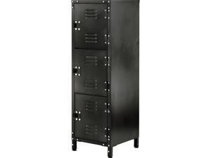 Allspace 3 Door Steel Storage Locker With Dark Weathered Finish - 450112E Allspace 3 Door Steel Storage Locker With Dark Weathered Finish - 450112E