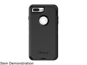 Otter Box Phone Case, For Use With iPhone 8 Plus/7 Plus, Holster, Polycarbonate Shell, Synthetic Rubber Slipcover, Black