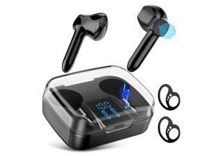True Wireless Earbuds, TWS Bluetooth 5.0 Headphones, Touch Control in-Ear Bluetooth Earbuds, Hi-Fi Stereo Mini Earbuds, IPX7 Waterproof Sport Earphones, USB-C Quick Charging Case, Mono & Twin Mode