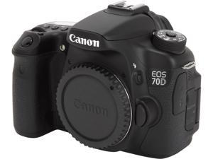 Canon EOS 70D (8469B002) Digital SLR Cameras Black 20.2 MP Digital SLR Camera - Body