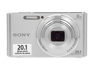 NeweggBusiness - SONY Cyber-shot W830 Silver 20.1MP 8X Optical