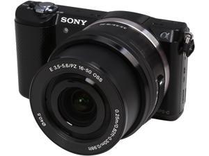SONY Alpha a5000 ILCE-5000L/B Black 20.1MP 3.0" 460K LCD Compact Interchangeable Lens Digital Camera with 16-50mm Lens
