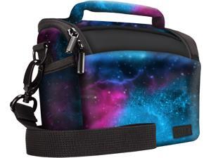 Bridge Camera Bag (Galaxy) with Rain Cover, Adjustable Dividers and Protective Neoprene Material by USA Gear Bridge Camera Bag (Galaxy) with Rain Cover, Adjustable Dividers and Protective Neoprene Material by USA Gear