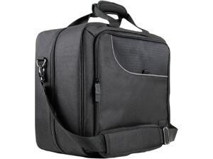 USA GEAR Console Carrying Case - Xbox and PlayStation Travel Bag. Water Resistant Exterior and Customizable Interior - Black USA GEAR Console Carrying Case - Xbox and PlayStation Travel Bag. Water Resistant Exterior and Customizable Interior - Black