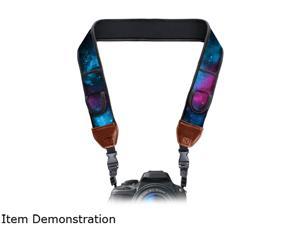 TrueSHOT Camera Strap with Galaxy Neoprene Design and Accessory Storage Pockets by USA Gear - Works With Canon, Fujifilm, Nikon, Sony and More DSLR, Mirrorless, Instant Cameras