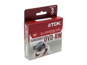 TDK DVD-RW14RGAL3 1.4 GB DVD-RW 3PK TDK DVD-RW14RGAL3 1.4 GB DVD-RW 3PK